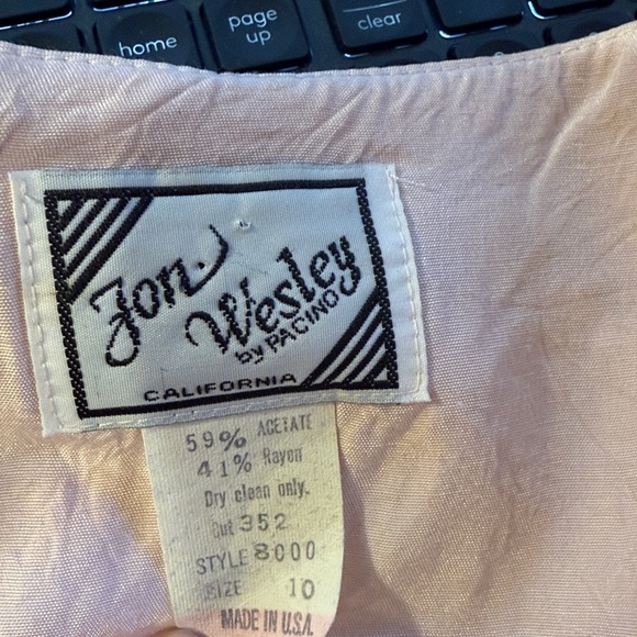 VINTAGE 1980s Pink Lace Open Cardigan - Picture 6 of 6